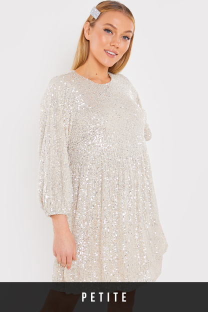 Sequin Smock Mini Dress