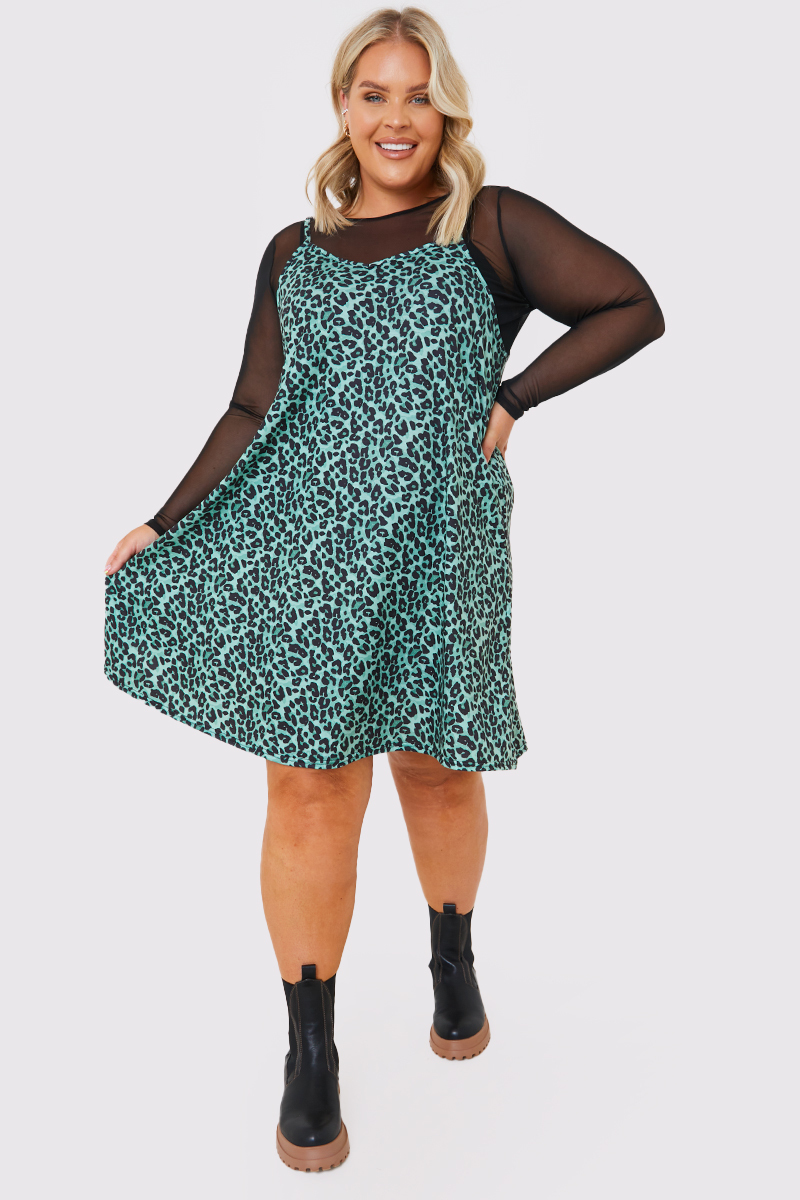 Leopard Print Slip Dress