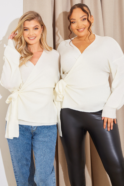 Knitted Wrap Around Jumper