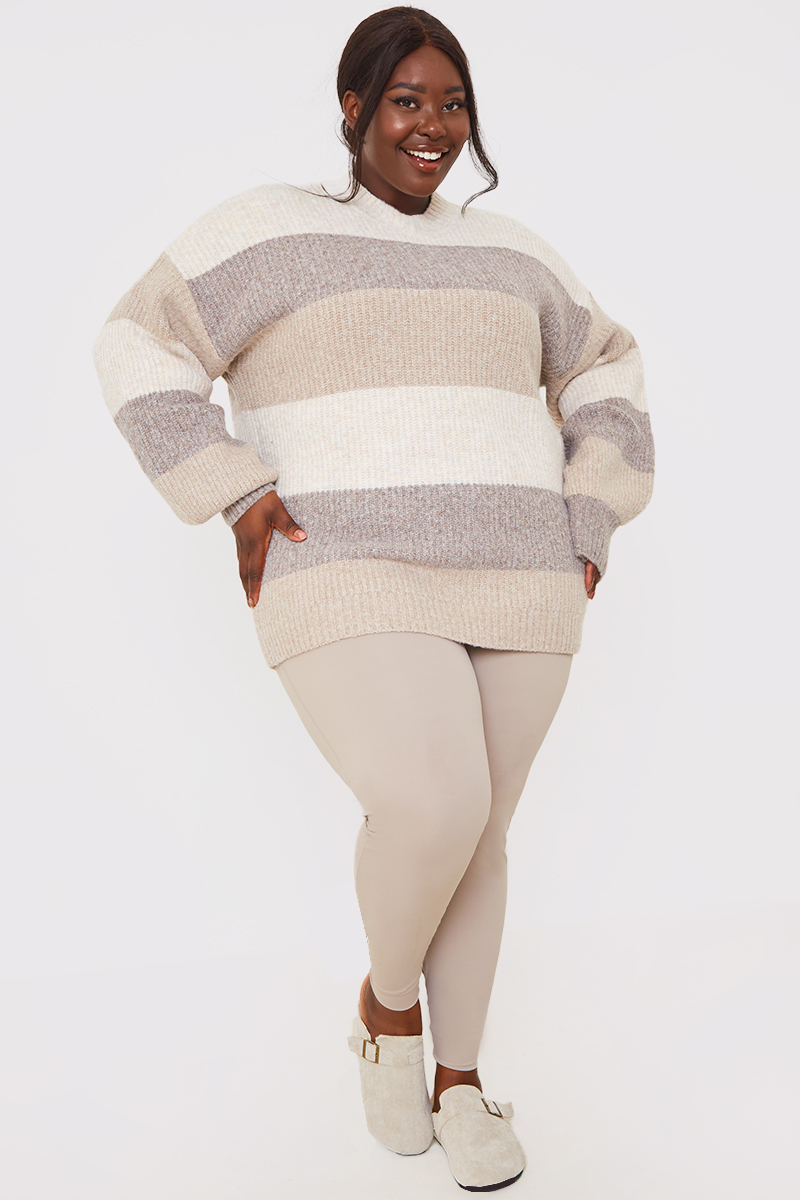 Stripe Striped Tonal Knitted Jumper