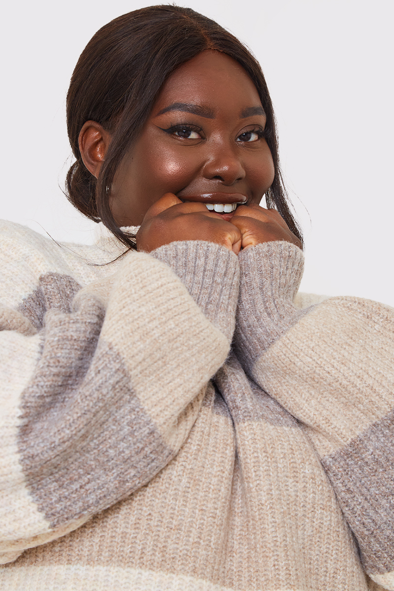 Stripe Striped Tonal Knitted Jumper