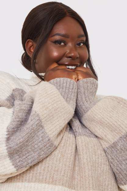 Stripe Striped Tonal Knitted Jumper