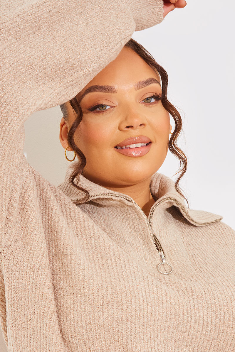 Knitted Half Zip Jumper