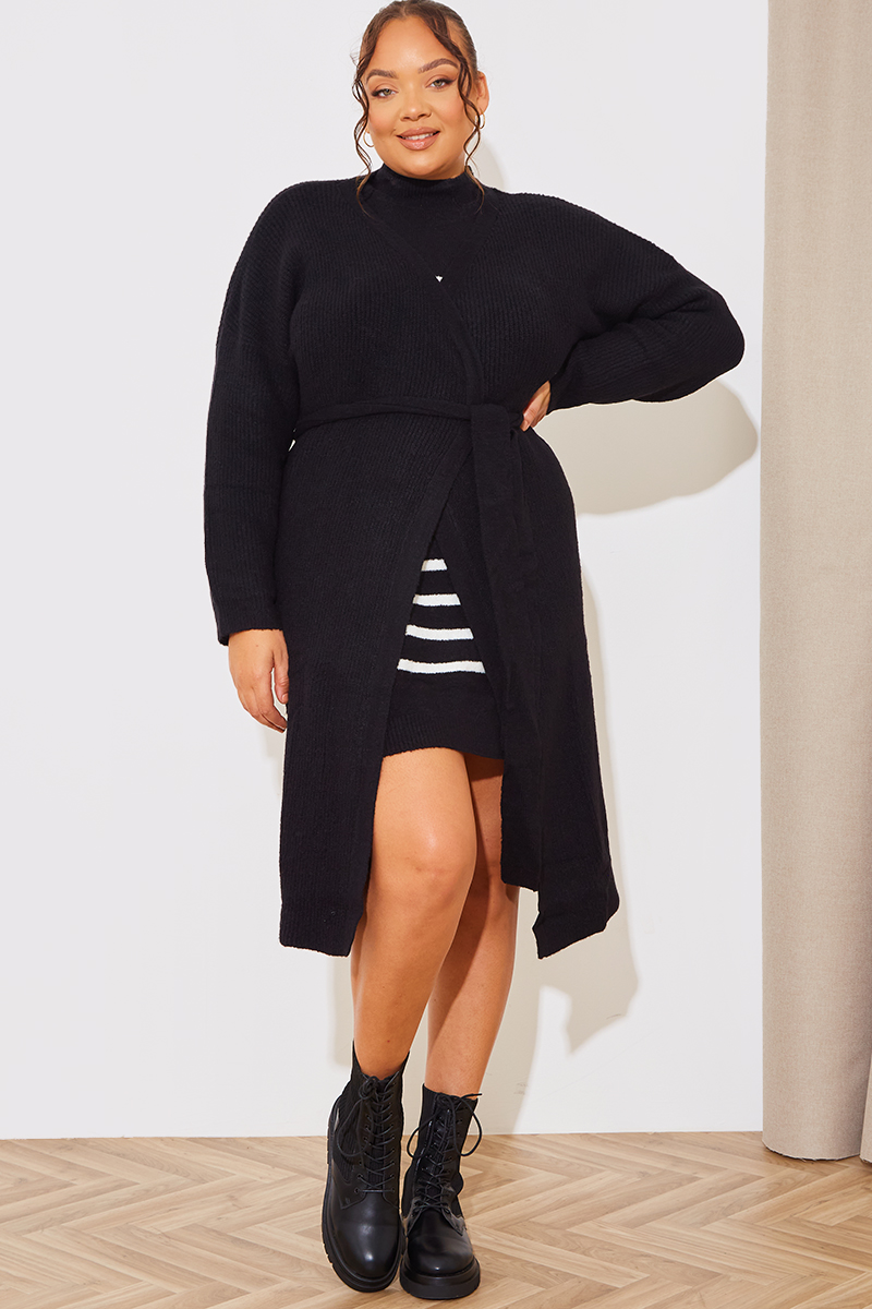 Midi Belted Knitted Cardigan