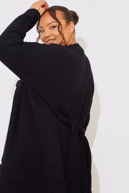 Midi Belted Knitted Cardigan