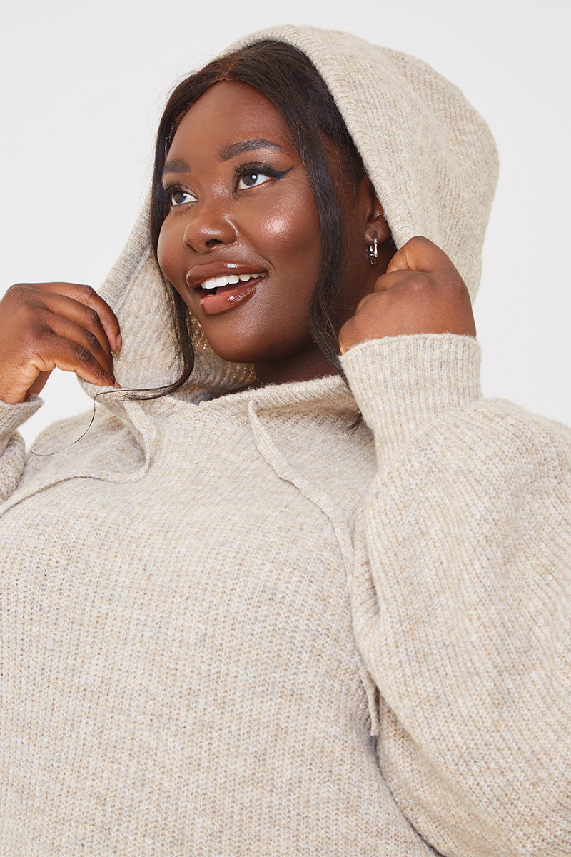 Recycled Knitted Hoodie Dress