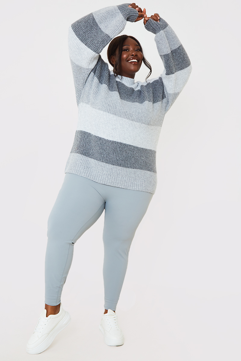 Recycled Stripe Tonal Knitted Jumper