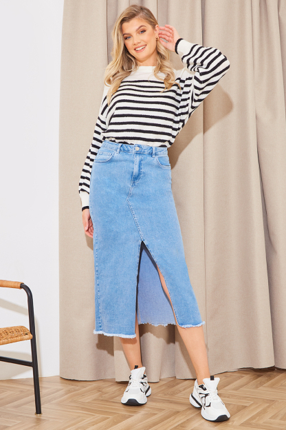 Monochrome Knitted Stripe Jumper