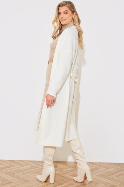 Midi Belted Knitted Cardigan