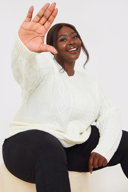 Recycled Cable Knitted Jumper