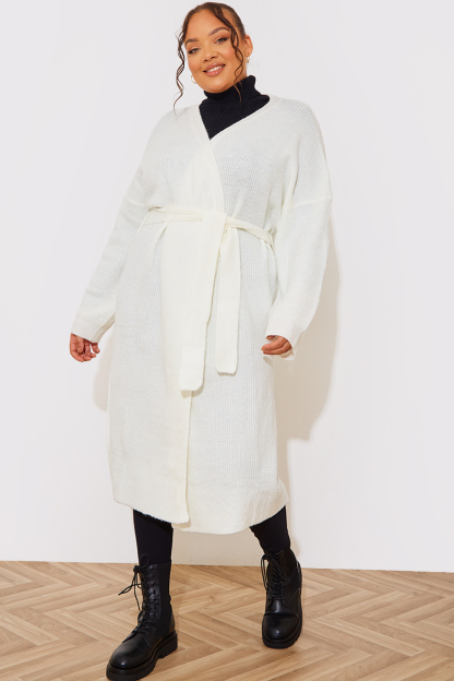 Midi Belted Knitted Cardigan