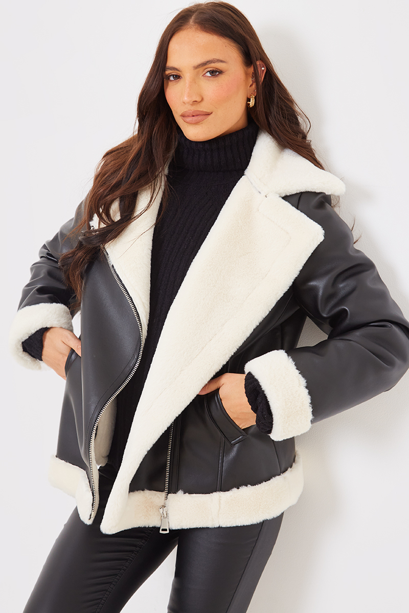 PU Aviator Jacket