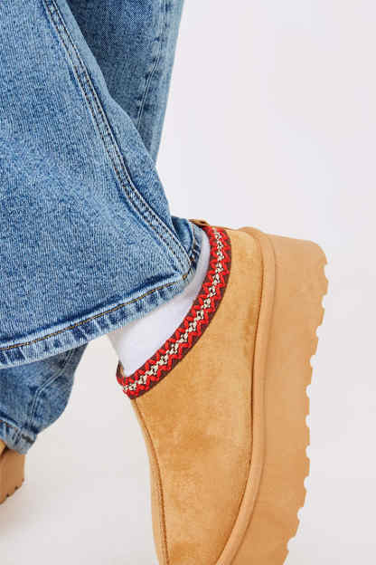 Aztec Style Platform Flat Shoes