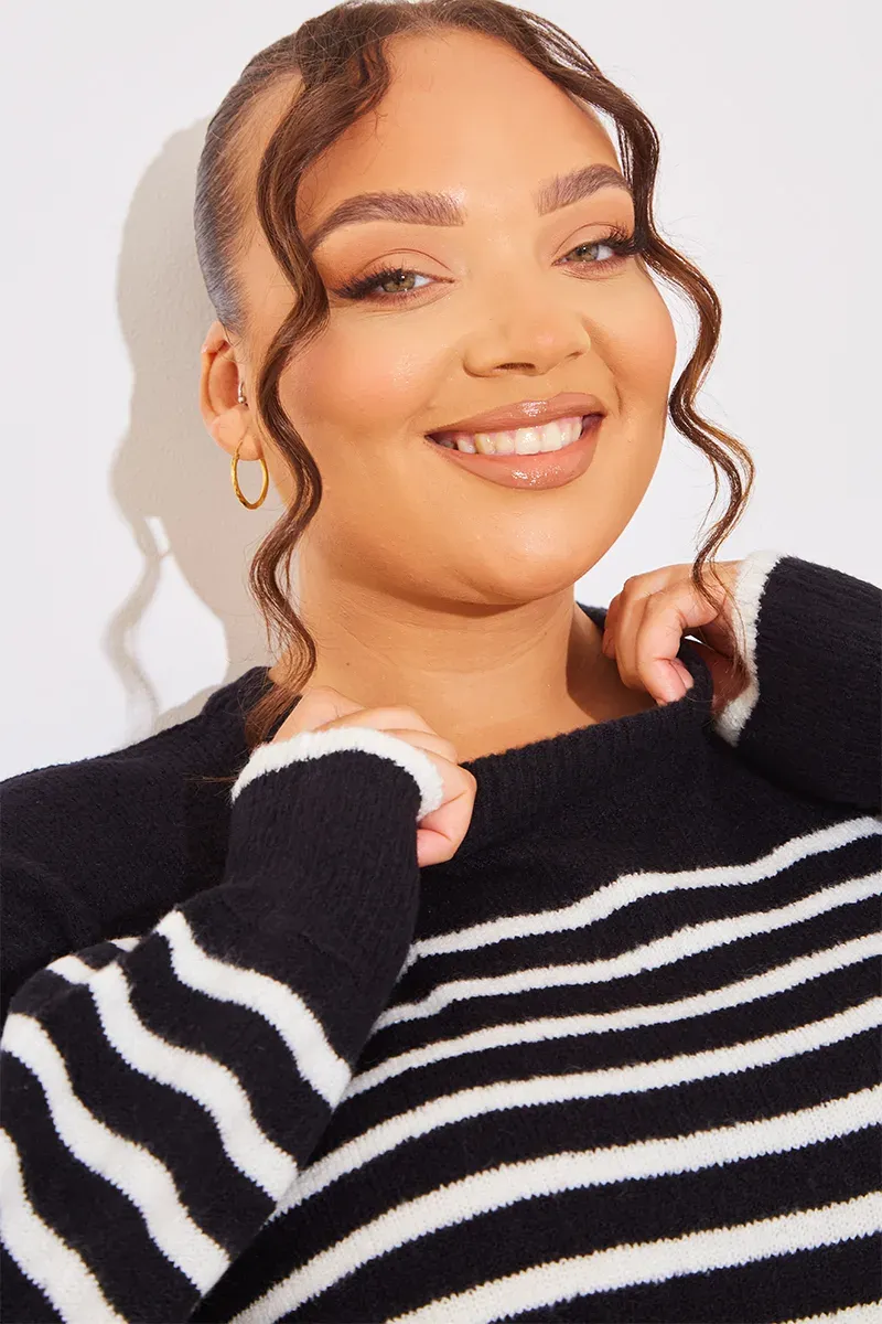 Monochrome Knitted Stripe Jumper