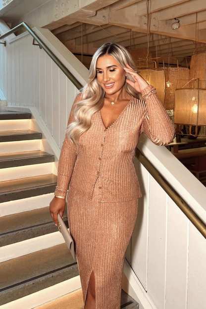 Metallic Cardigan Top