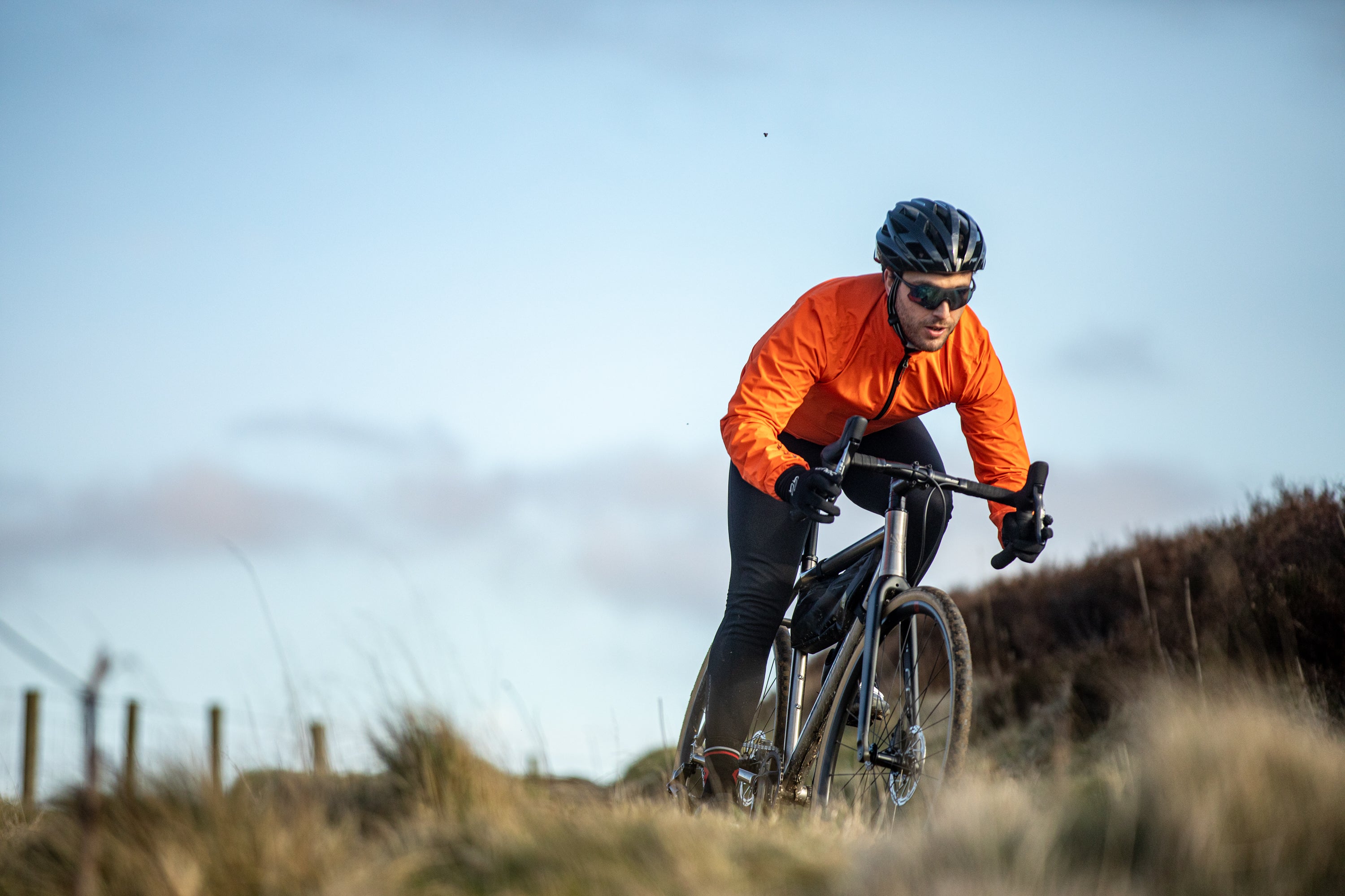Person on road bike