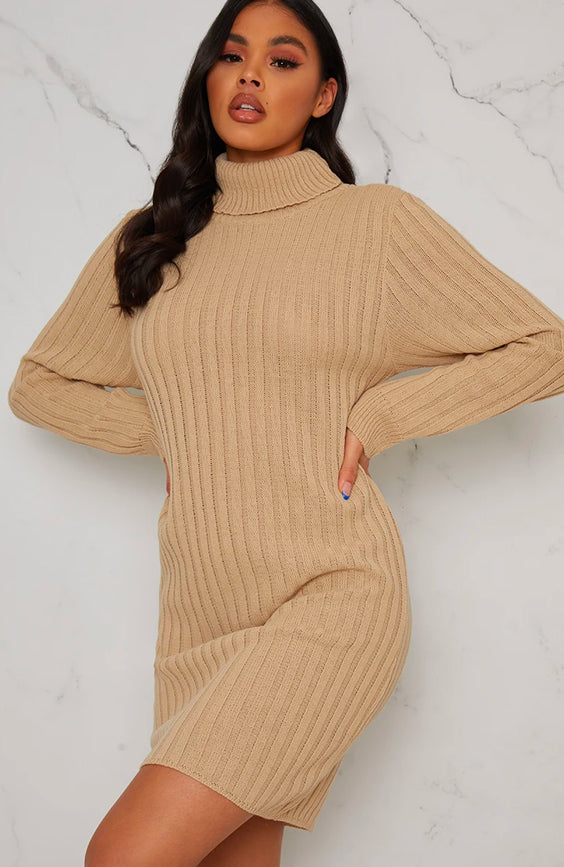 Beige Jumper Dress