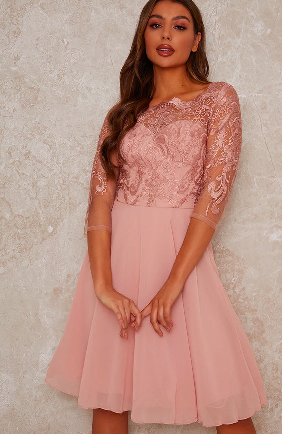 Lace Badot Bridesmaid