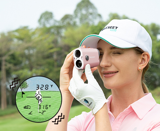 golf rangefinder flag-lock vibration alert