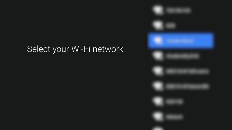 Select your Wi-Fi network