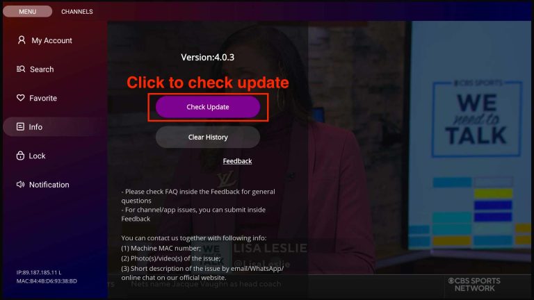 VSEEBOX HOW TO UPDATE THE HEAT LIVE APP