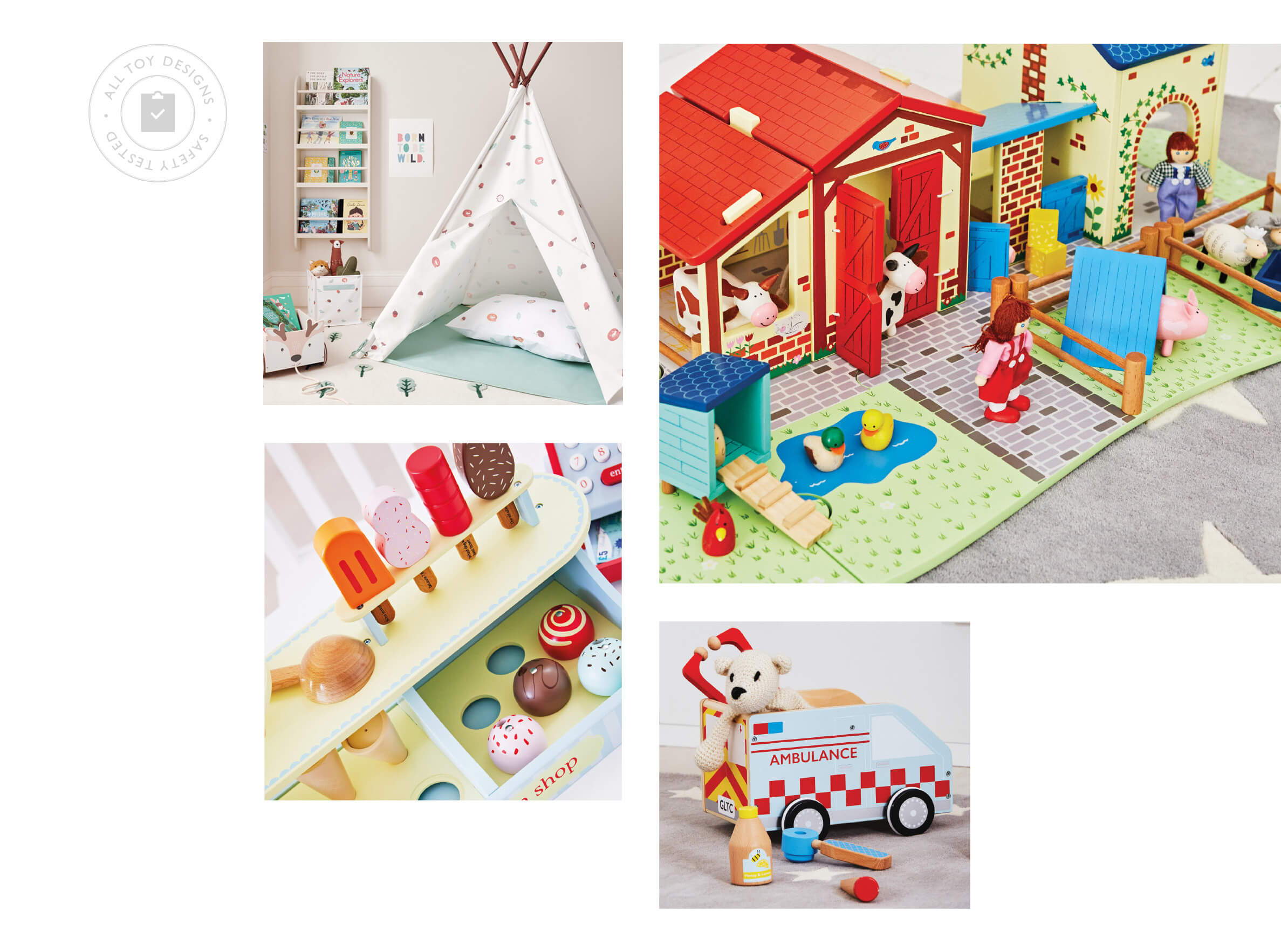 Collage of children's toys