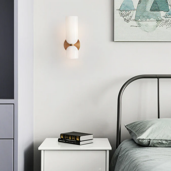 Decoration Double Head Glass Wall Lamp LED Sconce For Bedroom