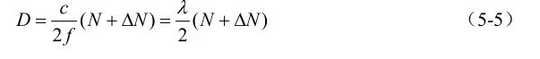 N is the number of modulation wavelengths contained in the measuring line