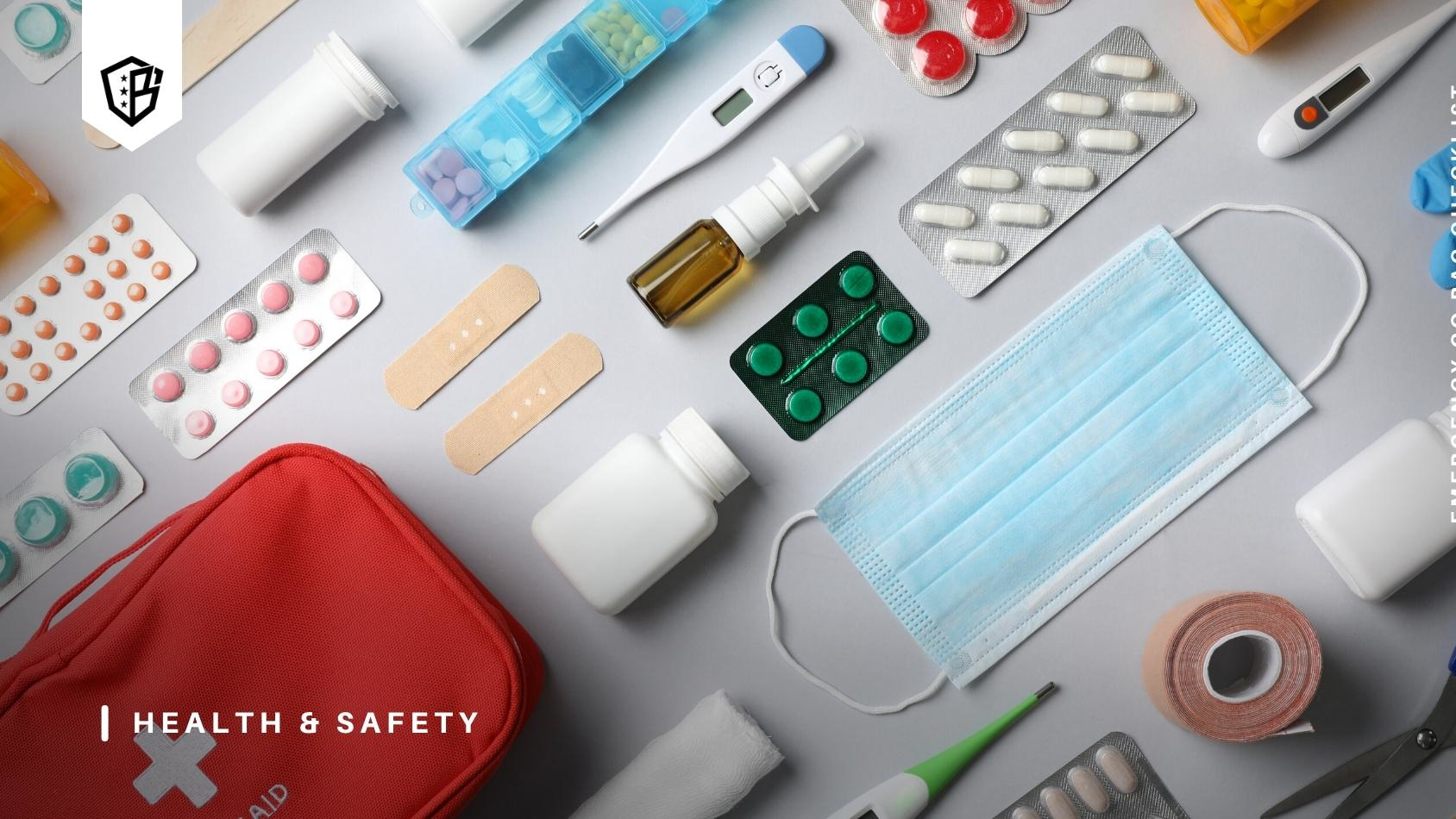 Supplies & equipment to build a first aid kit