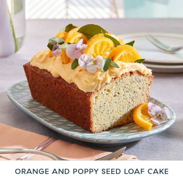 Orange and poppy seed loaf cake