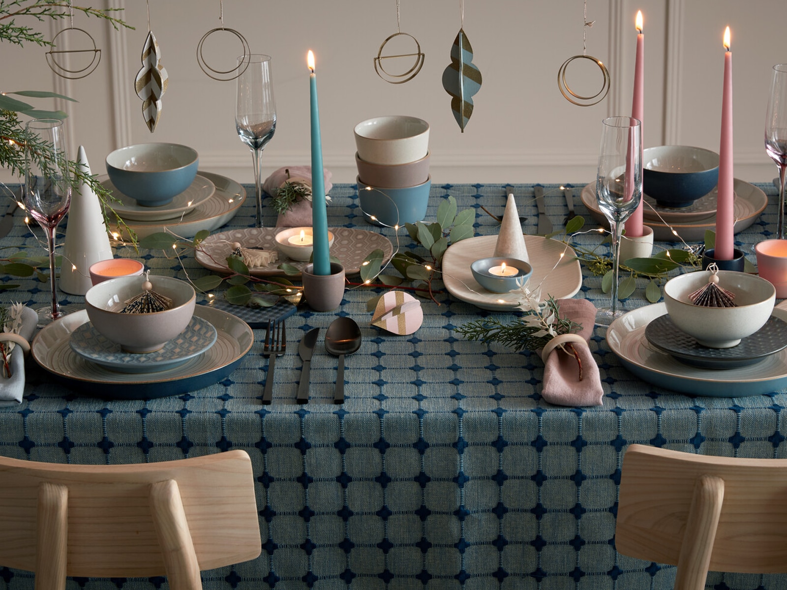 styling decorative bowls and platters.