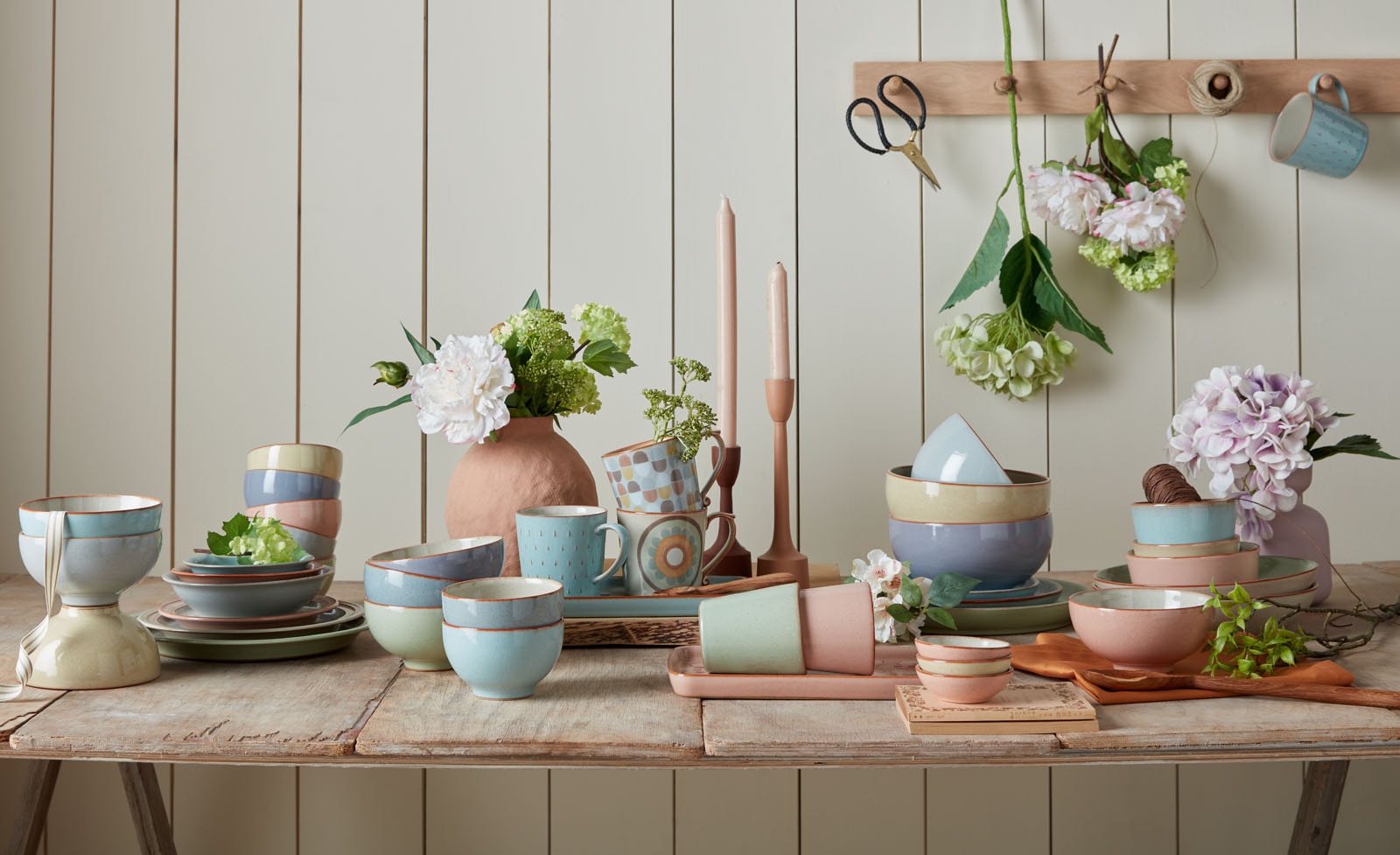 Floral arrangements for an Easter table