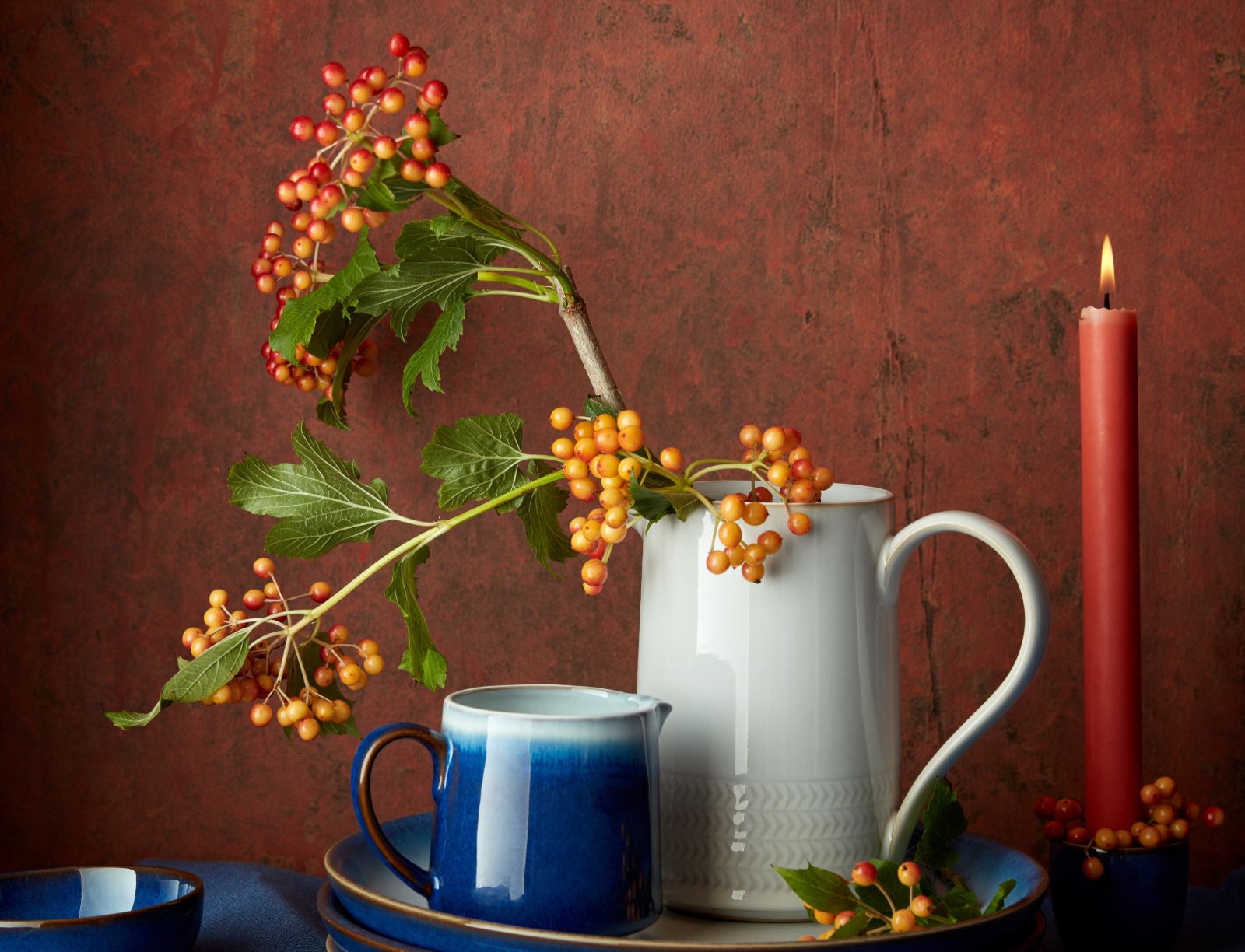 Fall berries in a jug