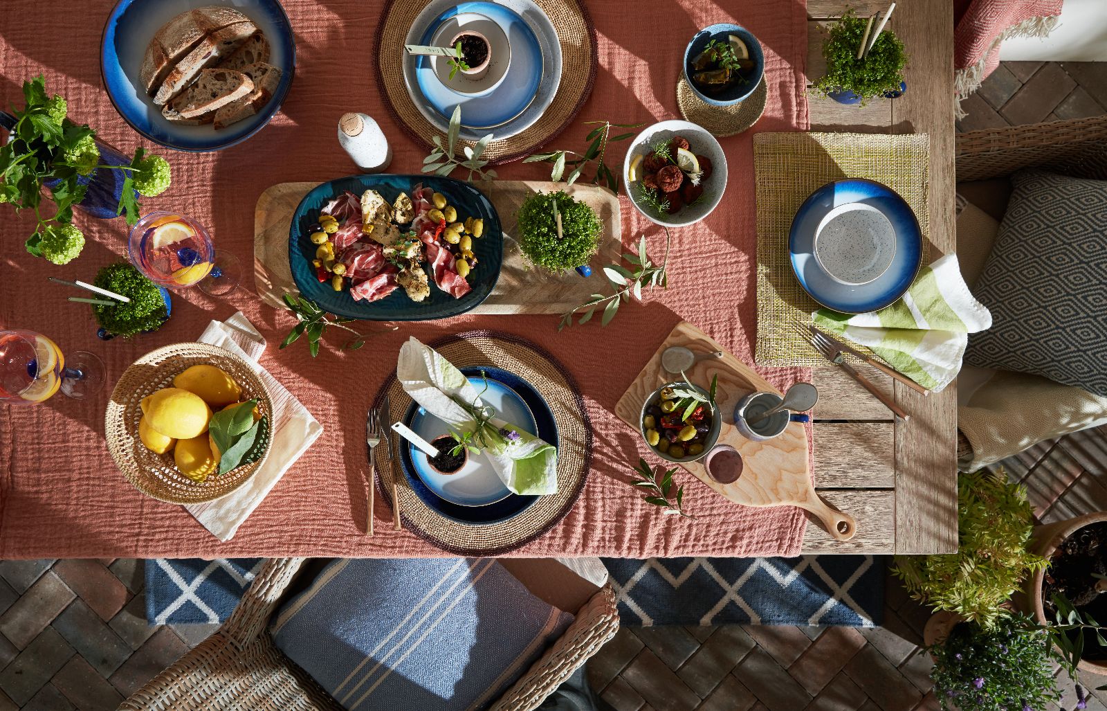 Blue Haze on an outdoor table