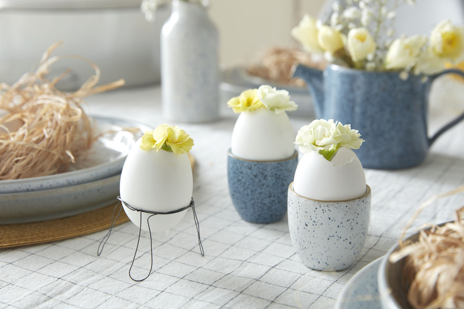 Homemade Easter centrepieces