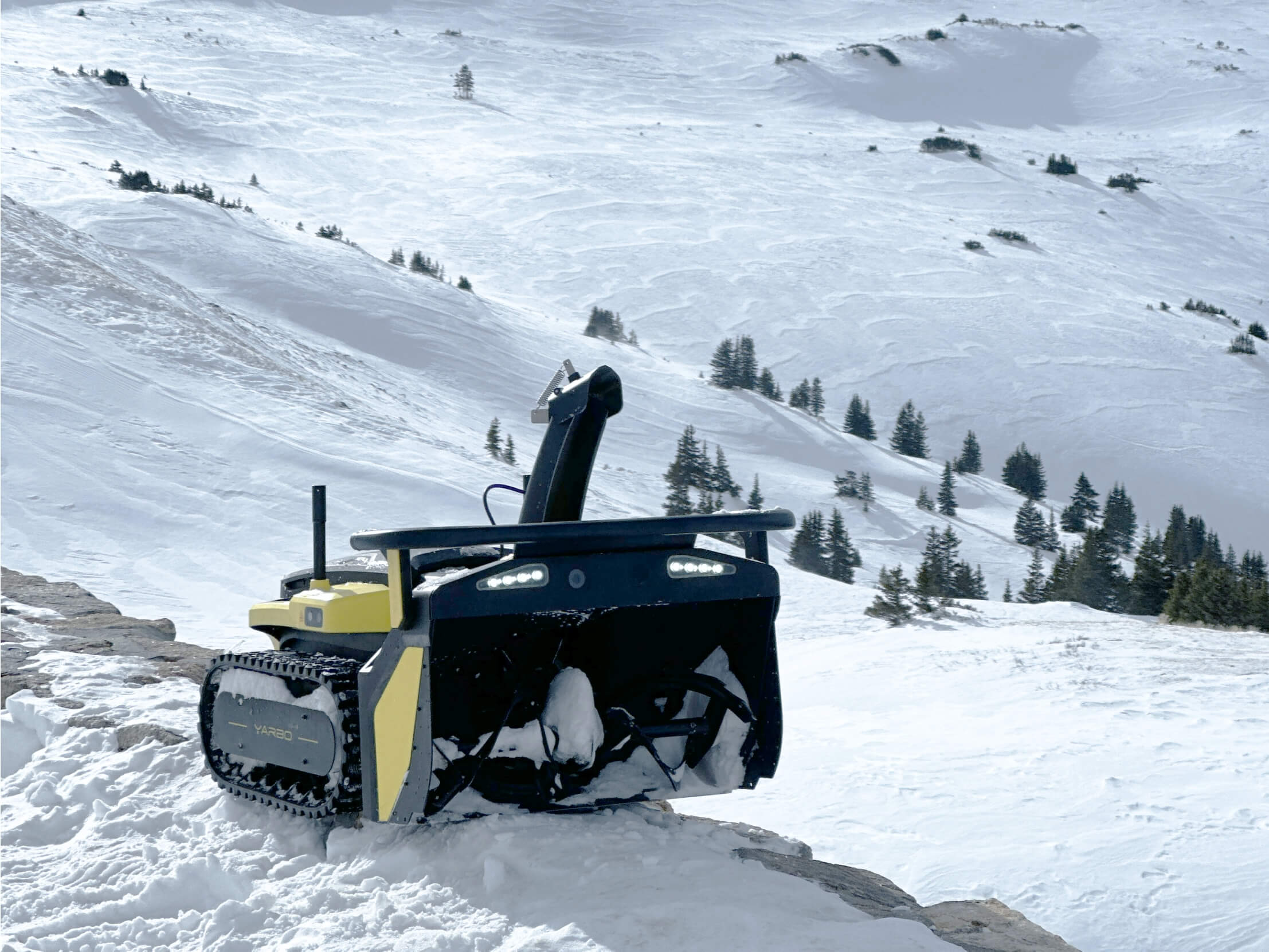 Fully automated two-stage snow blower.