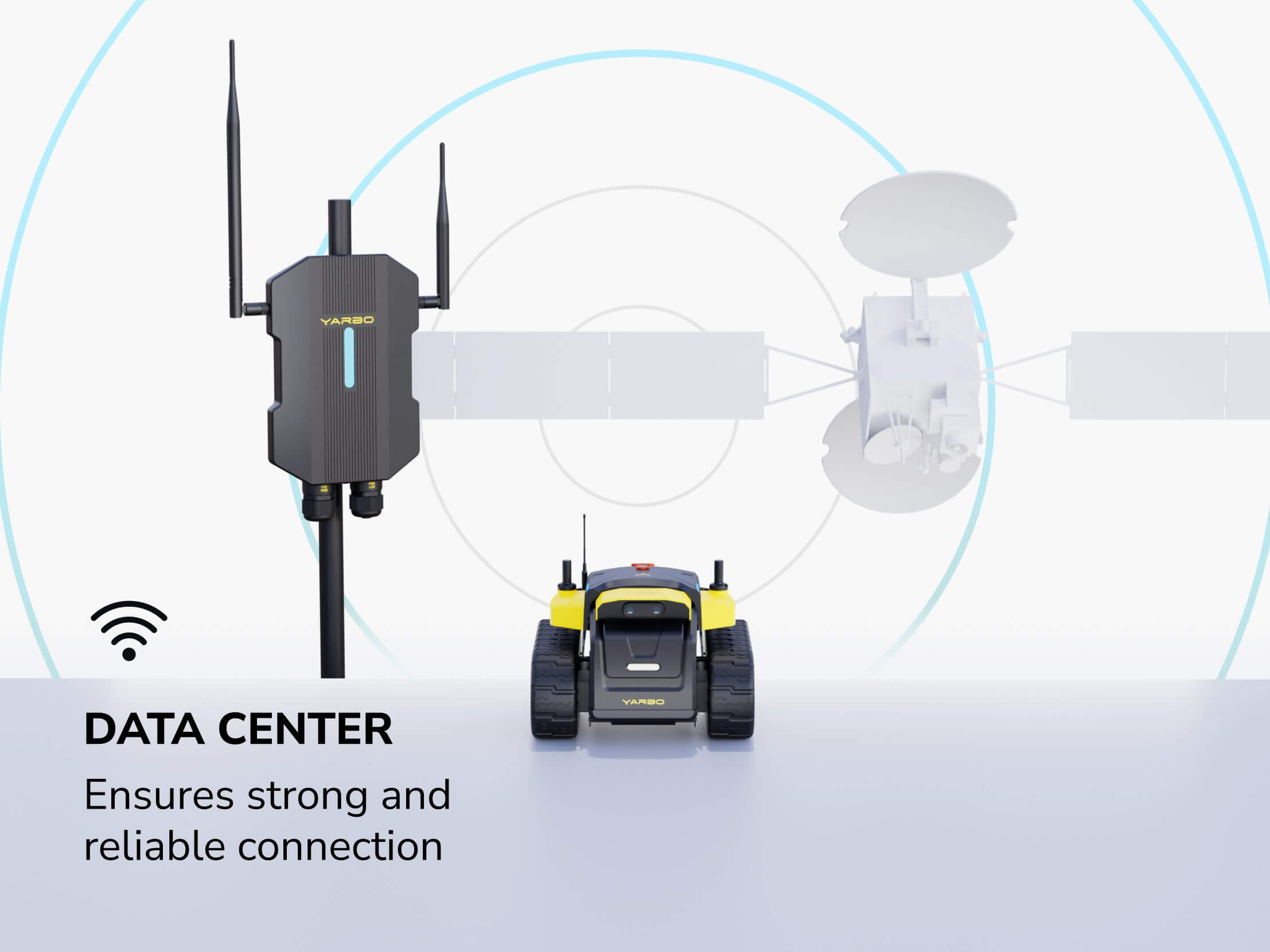 Yarbo's data center ensures strong and reliable connection.