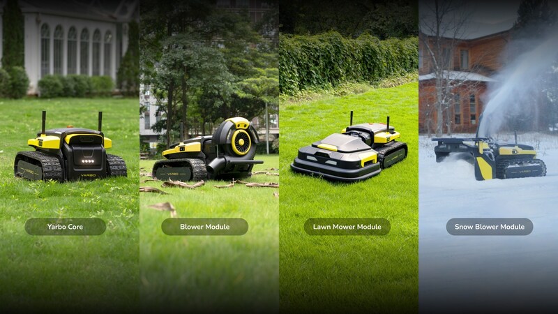 Yarbo's modular lawn mower attachments 