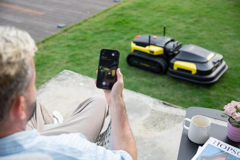 robot lawn mower, hands free operations