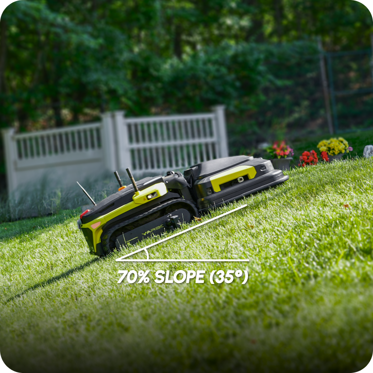 Mow on slopes