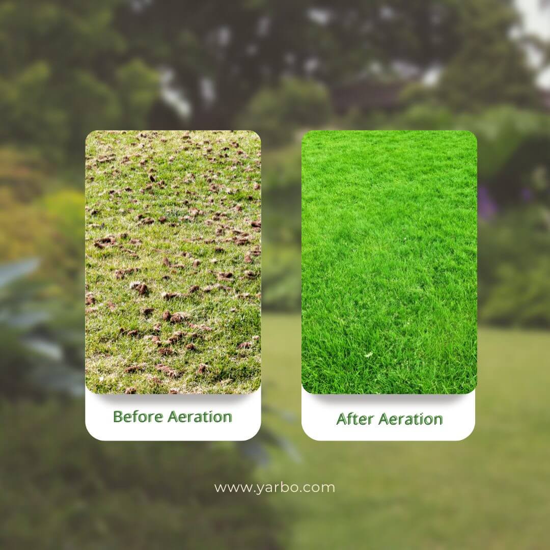 Visual representation of benefits of aeration