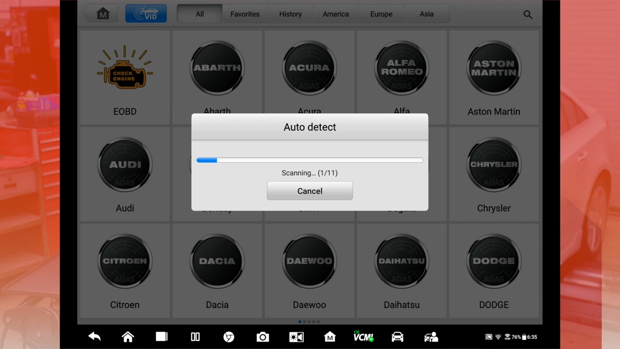 Autel Ultra intelligent diagnostic step 1 picture