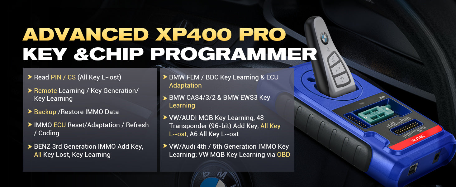 Autel XP400 Pro vehicle coverage and function