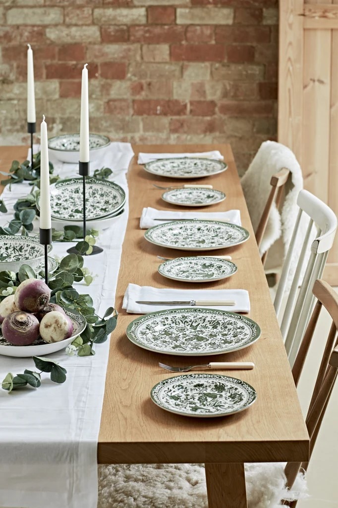 Green Regal Peacock Burleigh Pottery