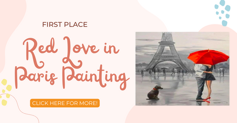 Red Love in Paris Painting