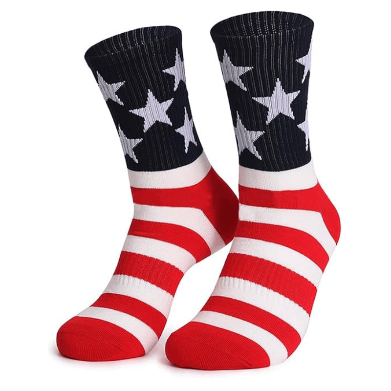 Striped Star Crew Socks
