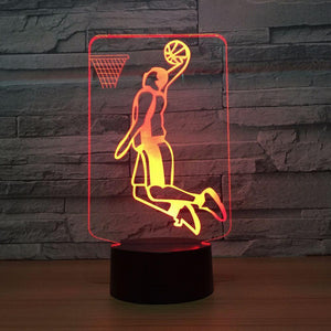 Slam Dunk 3D Optical Illusion Lamp - 3D Optical Lamp