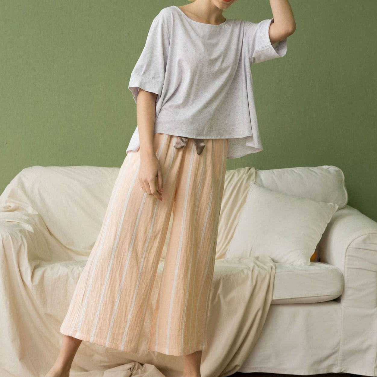 The Long Floral Pajama Set Original Pajamas-Original Pajamas