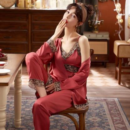 3 Piece Casual Sleepwear Women Pajama set-Original Pajamas