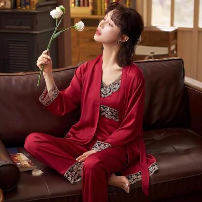 3 Piece Casual Sleepwear Women Pajama set-Original Pajamas